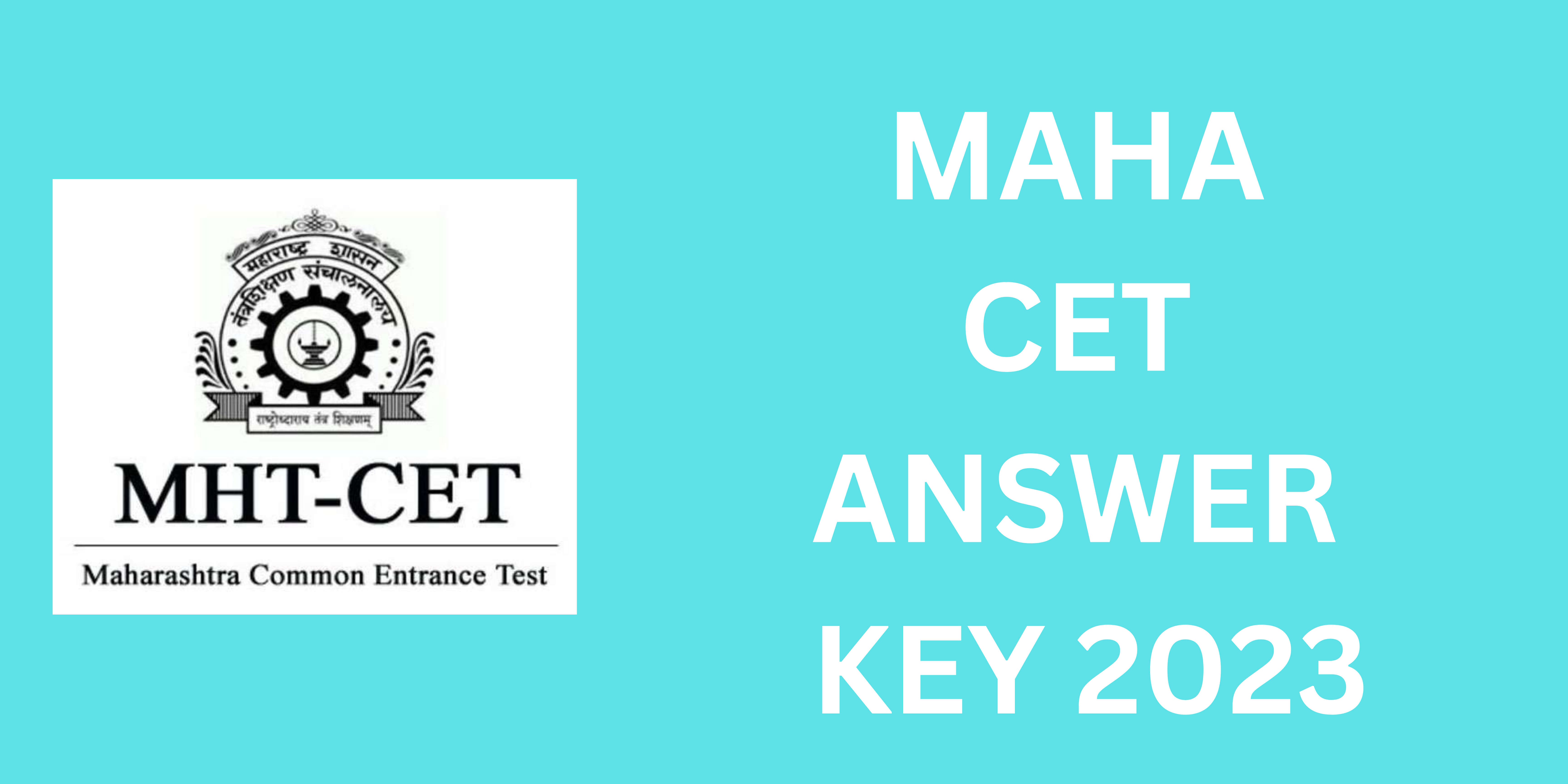 MHT CET Answer Key 2023 Download PDF 26/05/2023